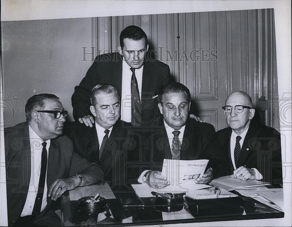 1968 Press Photo City Council Joseph Santoro Michael Botelho Samuel Slattery - Historic Images