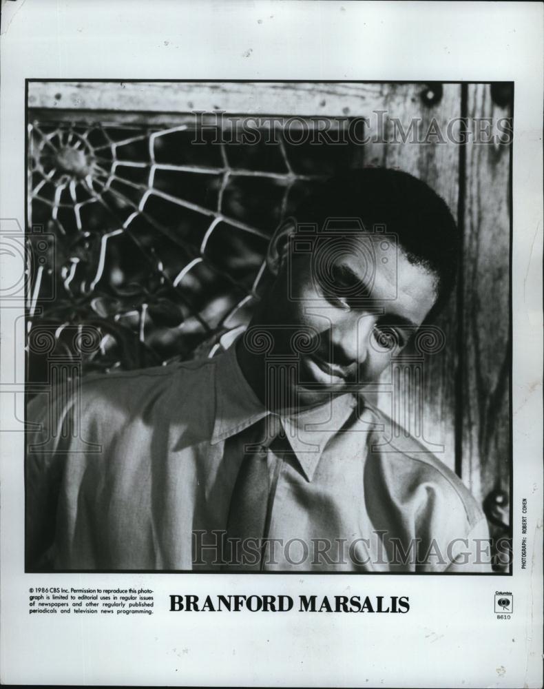 1986 Press Photo Branford Marsalis, American Saxophonist, Composer, Bandleader - Historic Images