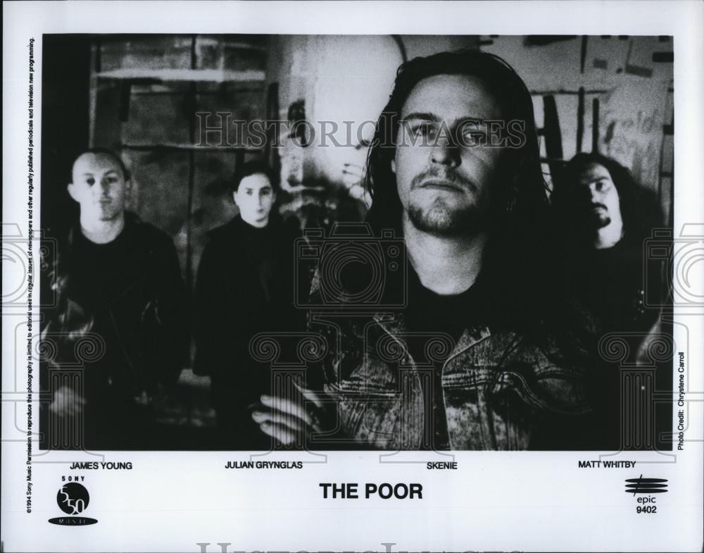 Press Photo Band &quot;The Poor&quot; M Whitby,Skenie, J Young, J Grynglas on Epic label - Historic Images