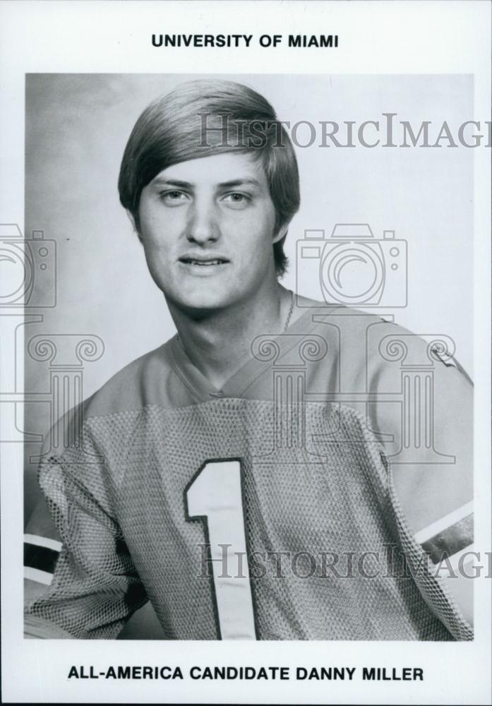 1981 Press Photo Dan Miller, University Of Miami Kicker, All-America Candidate - Historic Images