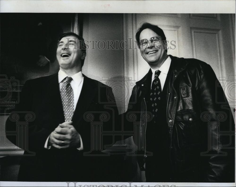 1998 Press Photo Governor Cellucci, Dan Aykroyd at the State House - RSL86919 - Historic Images