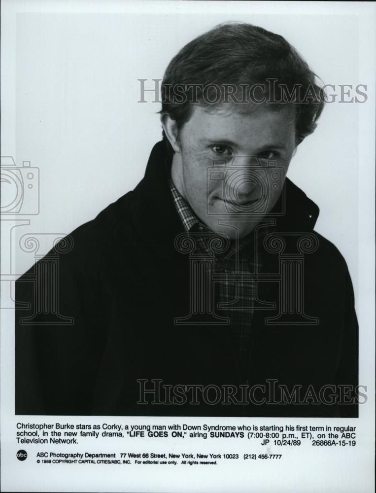 1989 Press Photo Actor Christopher Burke As Corky In "Life Goes On" - RSL46899 - Historic Images