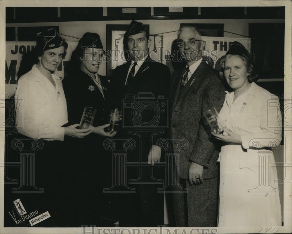 1956 Press Photo M Joseph,M Leary,J Wrenn,J Curry,W Mickle Legion group - Historic Images