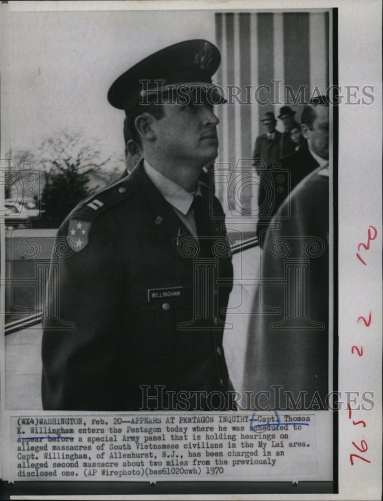 1970 Press Photo Capt Thomas K Willingham at the Pentagon - RSL93807 - Historic Images