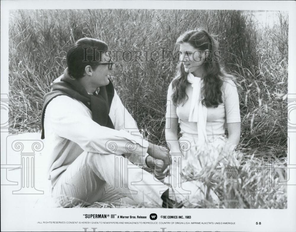 1983 Press Photo Annette O&#39;Toole Actress Christopher Reeve Actor Superman III - Historic Images