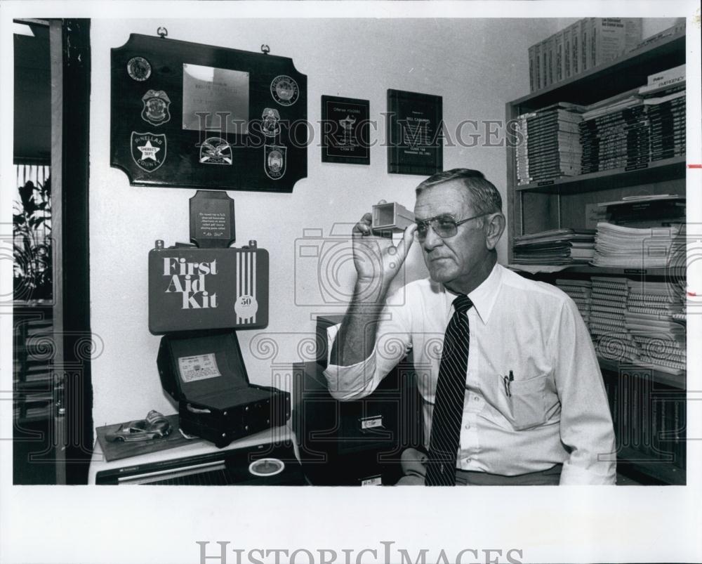 1984 Press Photo Bill Carlisle, Retired Police Sergeant - RSL70031 - Historic Images