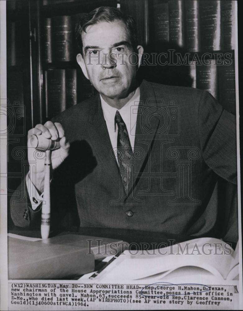 1964 Press Photo RepGeorge H Mahon In Office In Washington - RSL83319 - Historic Images