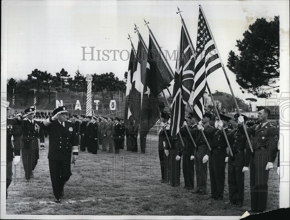 1957 Press Photo Adm Robert Briscoe, Commander-in-chief of NATO Forces - Historic Images