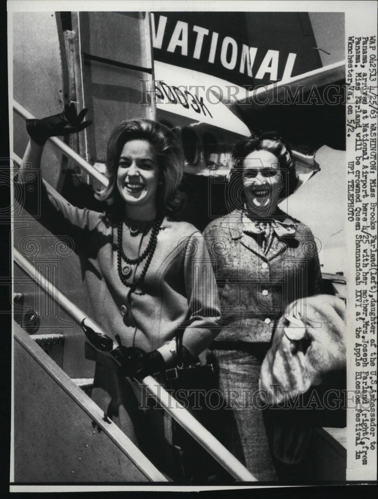 1963 Press Photo Miss Brooks Farland Daughter Of US Ambassador Of Panama - Historic Images