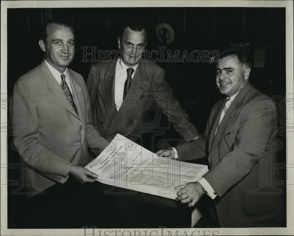 1952 Press Photo Filling GovDenver nomination papers, Judge Edward JDenver, - Historic Images