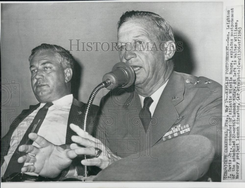 1963 Press Photo General Leighton Davis, Jr Commander Atlantic Missile Range - Historic Images