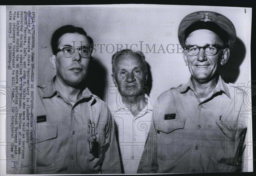 1965 Press Photo Warden James Maroney, Western Penn Pent , JWaltz &amp; J Ferrara - Historic Images