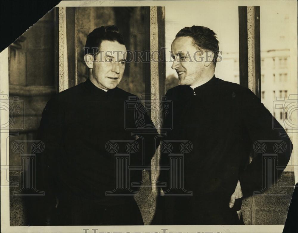 1938 Press Photo Fathers Francis J Coyne Richard L Rooney Local Directors - Historic Images