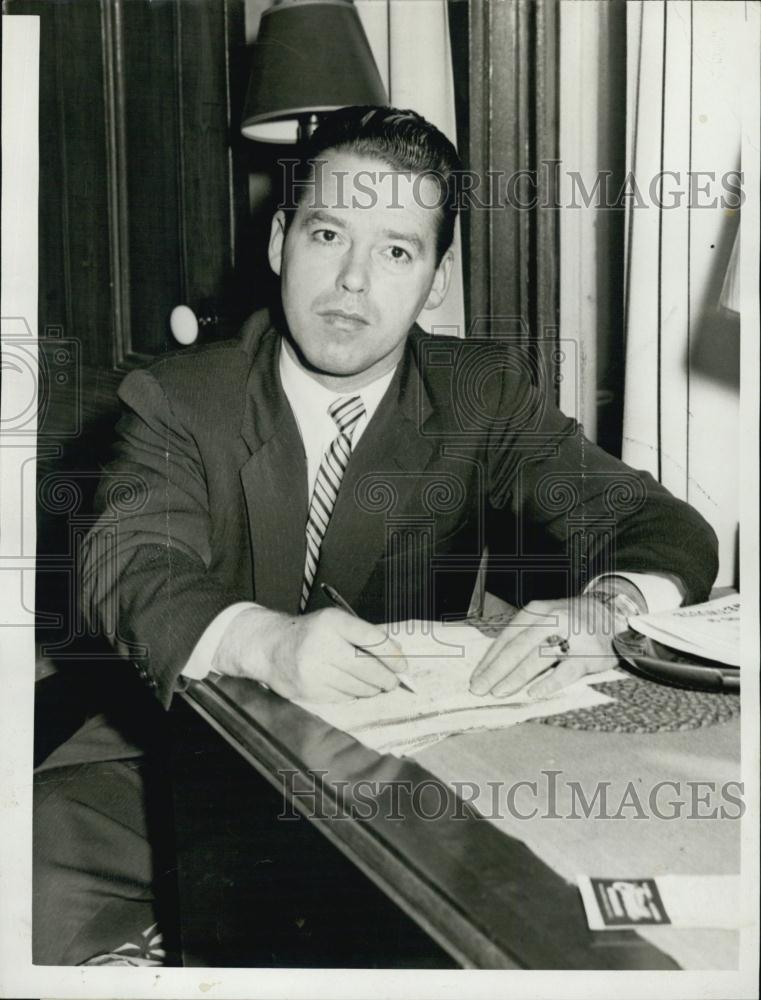 1954 Press Photo William A Connell Jr, Rep for 3rd Norfolk District - RSL01531 - Historic Images