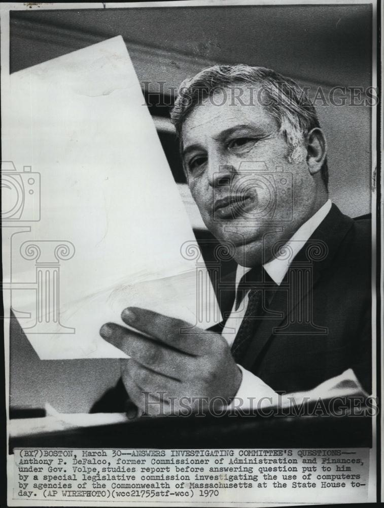 1970 Press Photo Anthony DeFalco, ex- Commissioner of Administration &amp; Fiance - Historic Images