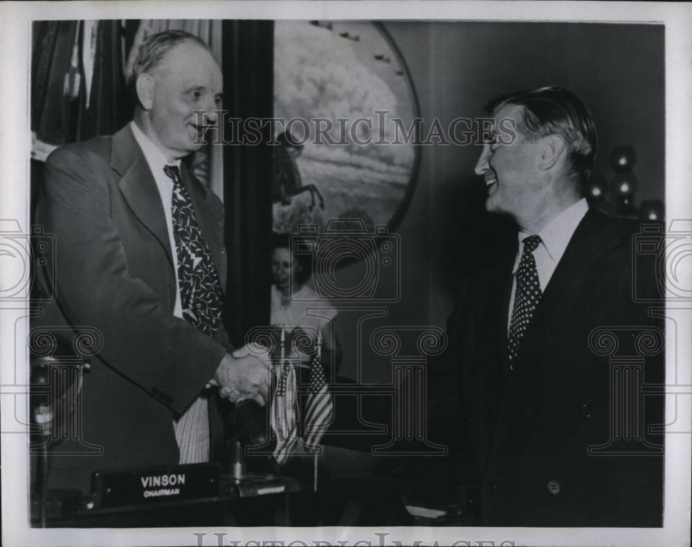 1949 Press Photo Ga Rep Carl Vinson & Air Secy Stuart Symingron - RSL89489 - Historic Images