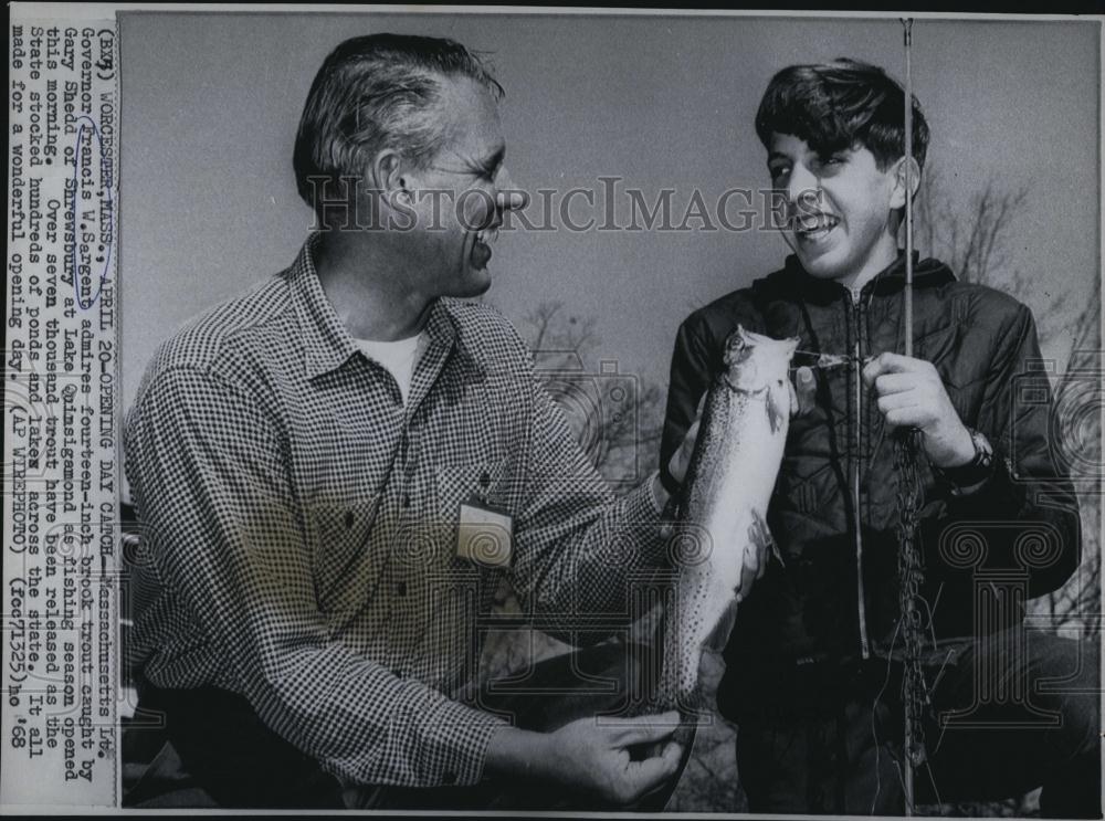 1968 Press Photo Mass Lt Governor Francis W Sargent, Gary Shedd - RSL89471 - Historic Images