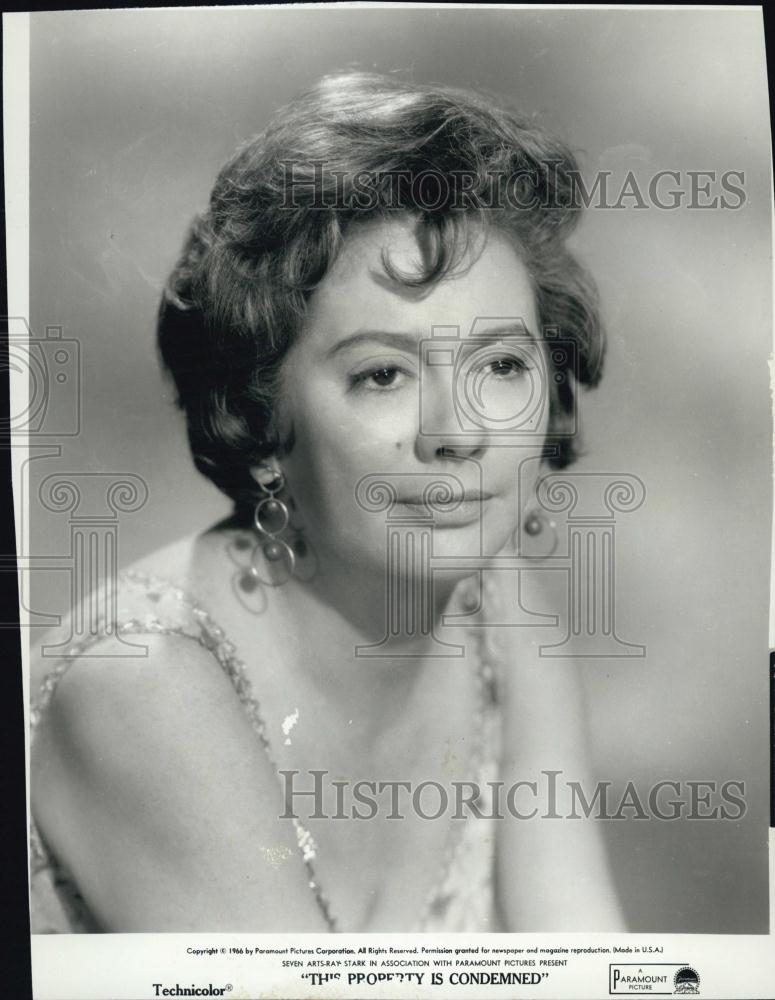 1966 Press Photo Kate Reid Actress This Property Is Condemned - RSL04281 - Historic Images