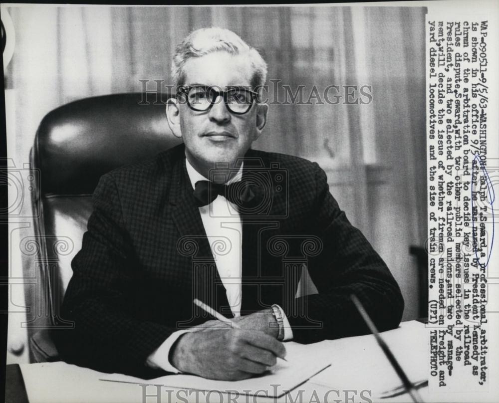 1963 Press Photo Arbitrator Ralph T Seward - RSL39867 - Historic Images