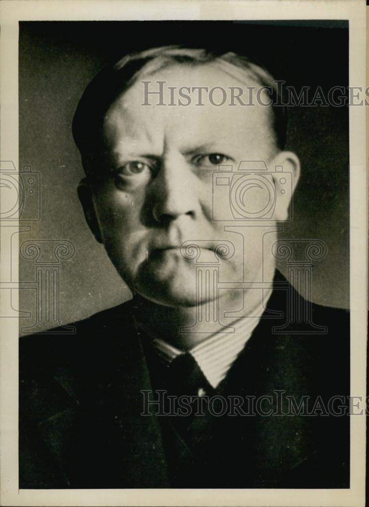 1945 Press Photo Vidkun Quisling, Norwegian Politician, Treason Charges - Historic Images