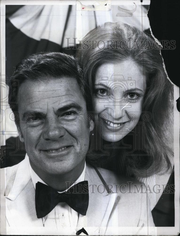 1970 Press Photo Bert Parks &amp; Betty Buckley in &quot;On Stage Miss America&quot; - Historic Images