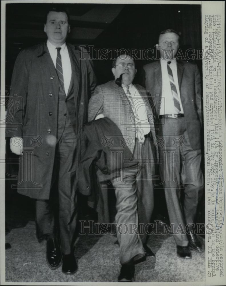 1967 Press Photo Stephen Weinstein arrested for murder of John Green - RSL43307 - Historic Images