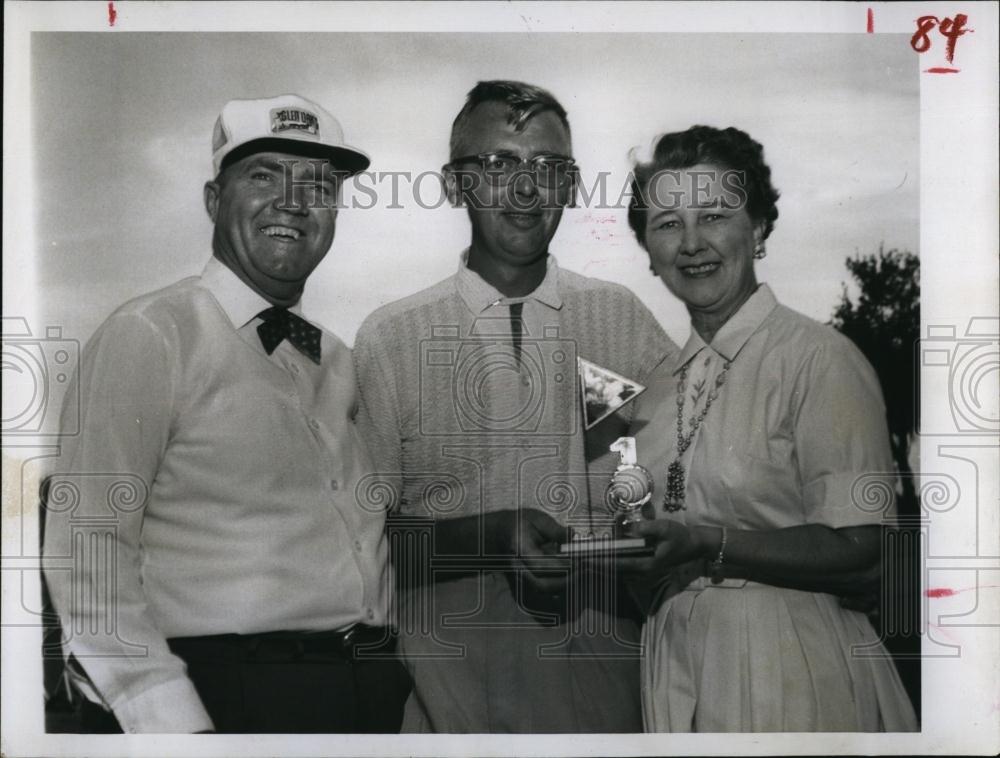 1962 Press Photo Rip Collins, Larry Vraney, Ericca Tracy, Larry Vraney, Golf - Historic Images