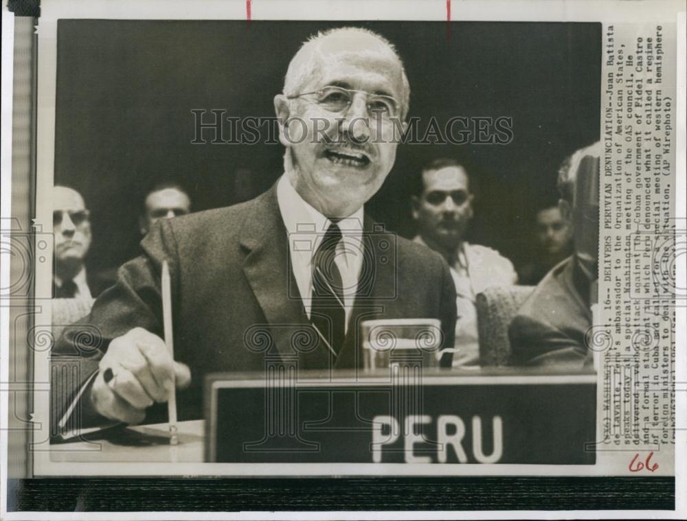 Press Photo Juan Batista De Lavalle Peru&#39;s Ambassador - RSL66621 - Historic Images