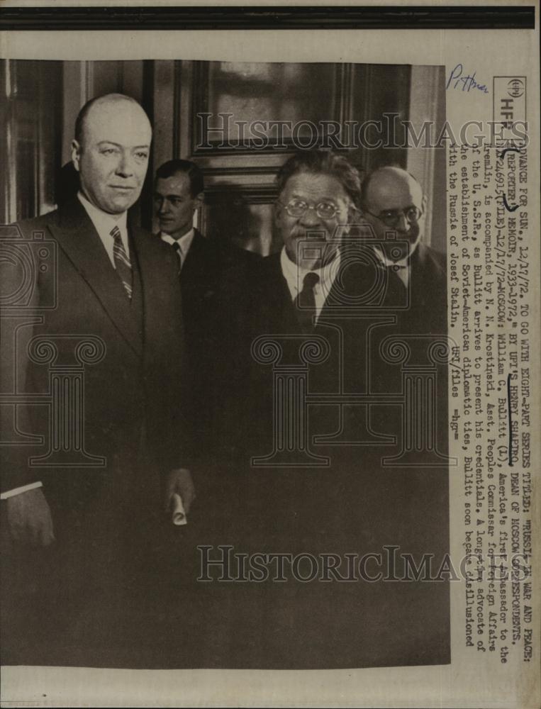 1972 Press Photo Reporter Henry Shapiro Dean of Moscow Correspondent - RSL95197 - Historic Images