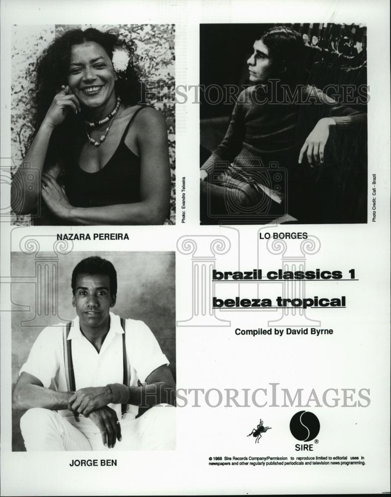 1988 Press Photo Nazara Pereira Lo Borges Jorge Ben Beleza Tropical Classics - Historic Images