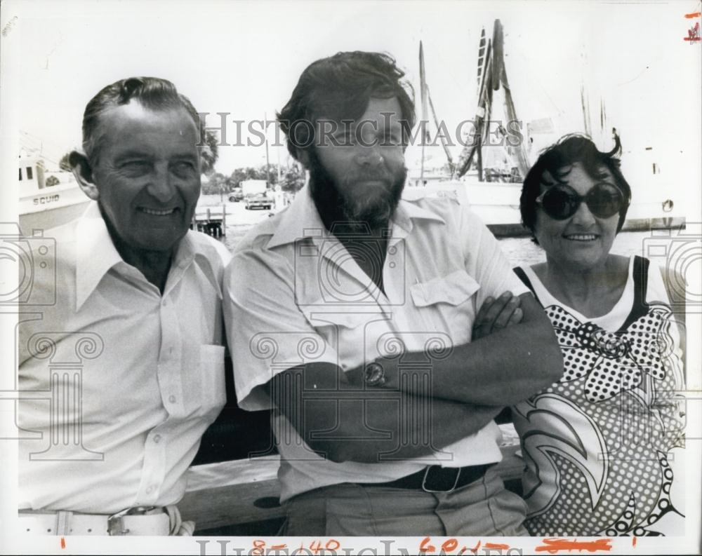 1976 Press Photo Mr and Mrs John Thiry, Captain Jacques Thiry - RSL67667 - Historic Images