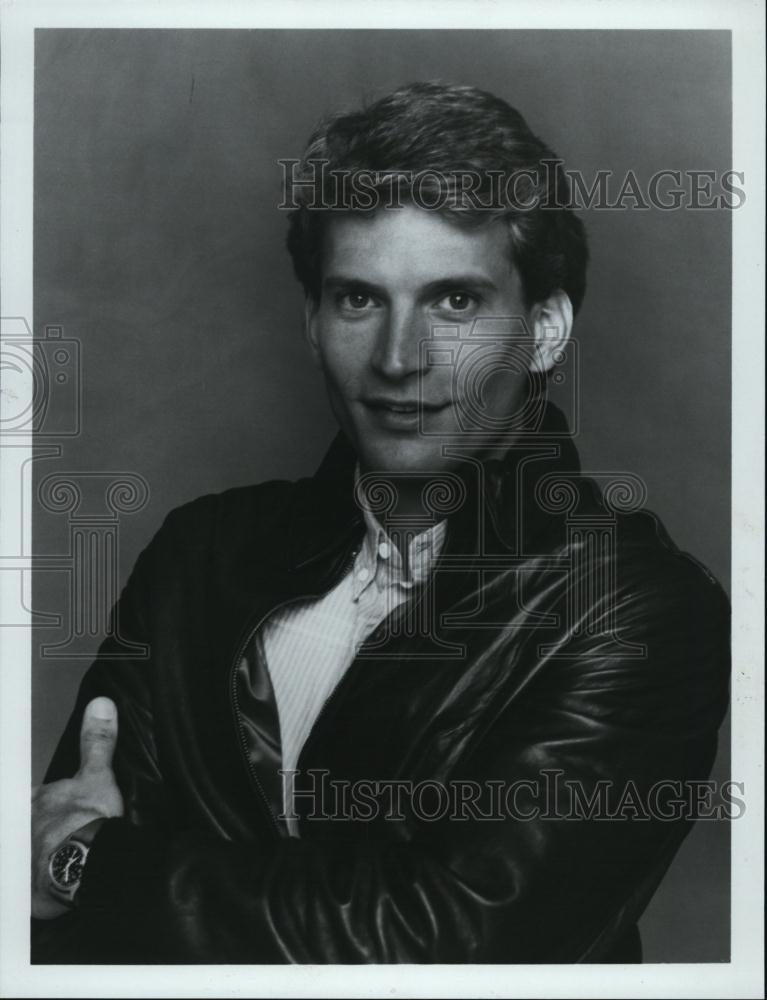 Press Photo Actor Rex Smith Portrait Wearing Black Leather Jacket - RSL43927 - Historic Images