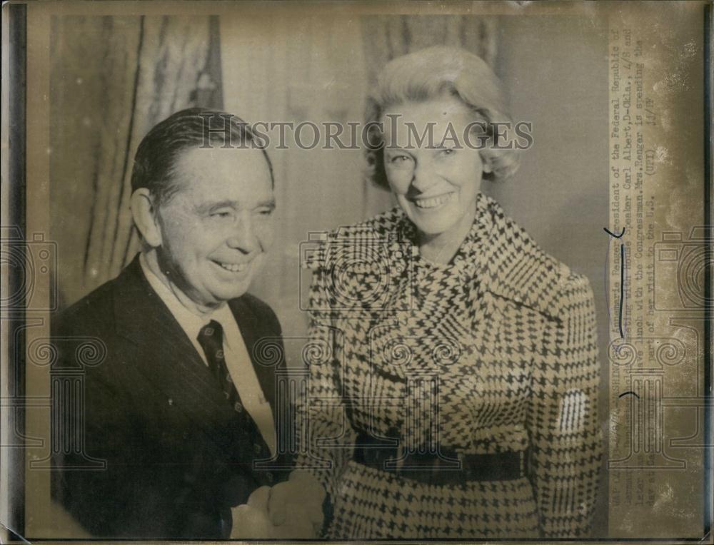 1974 Press Photo Annemarie Penger President Federal Republic Germany Bundestag - Historic Images