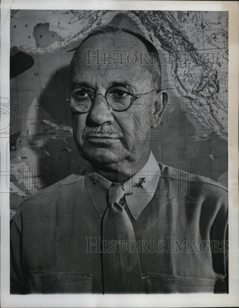 1949 Press Photo MajGenHolland M Smith Commander Of 27th Marine Division - Historic Images