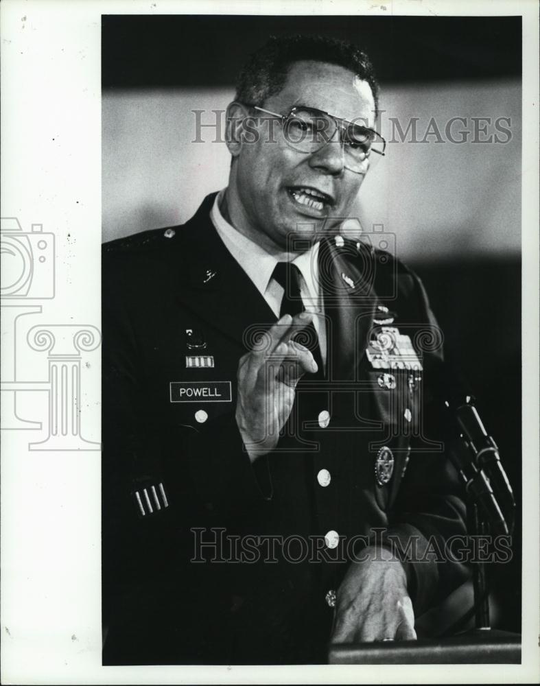 1993 Press Photo General Colin Powell during speech to Vietnam Veterans Workshop - Historic Images