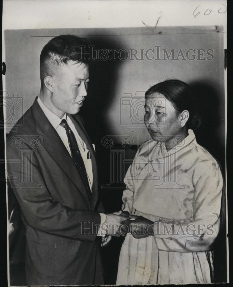 1953 Press Photo Noh Kum Suk North Korean lieutenant flew MIG Seoul reward - Historic Images