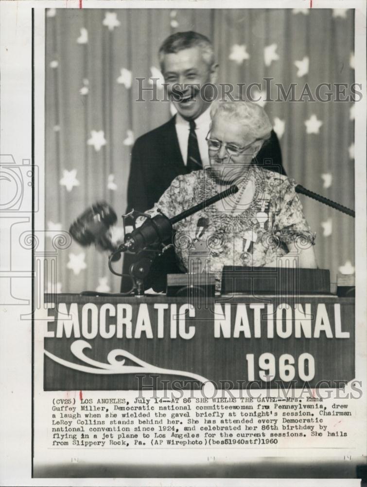 1960 Press Photo Mrs Emma Guffrey Miller, Democratic National Committeewoman - Historic Images