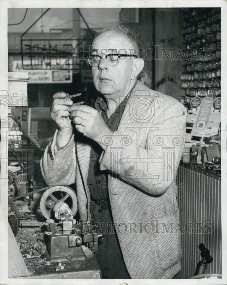 1956 Press Photo Jacob Dans at is General Store - RSL02711 - Historic Images