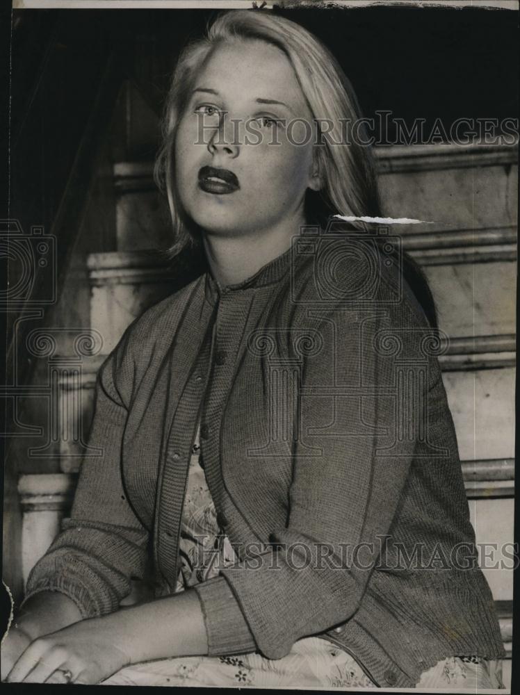 1950 Press Photo Betty Sargent, Victim of Brutal Attack - RSL78067 - Historic Images