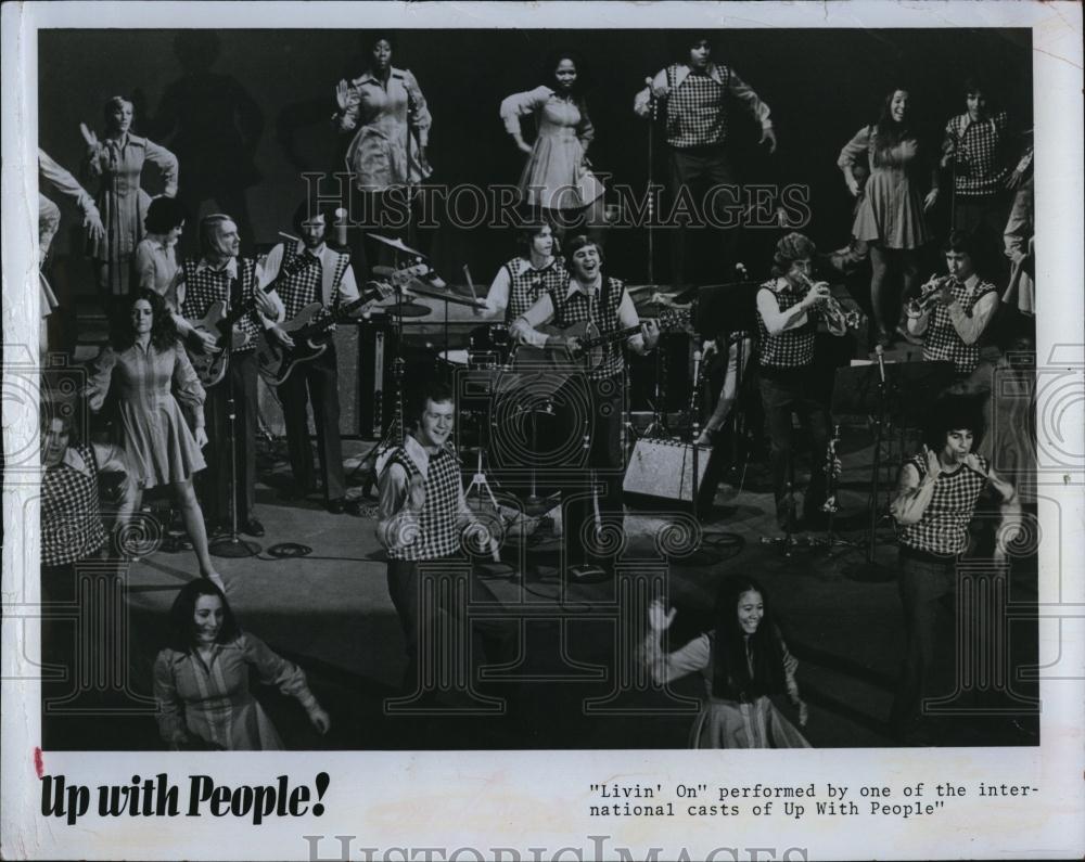 1976 Press Photo Troup for &quot;Up With People&quot; musical - RSL95645 - Historic Images