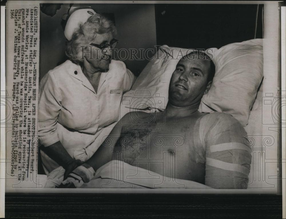 1966 Press Photo Robert Heard, Associated Press, Annie Worley, Charles Whitman - Historic Images