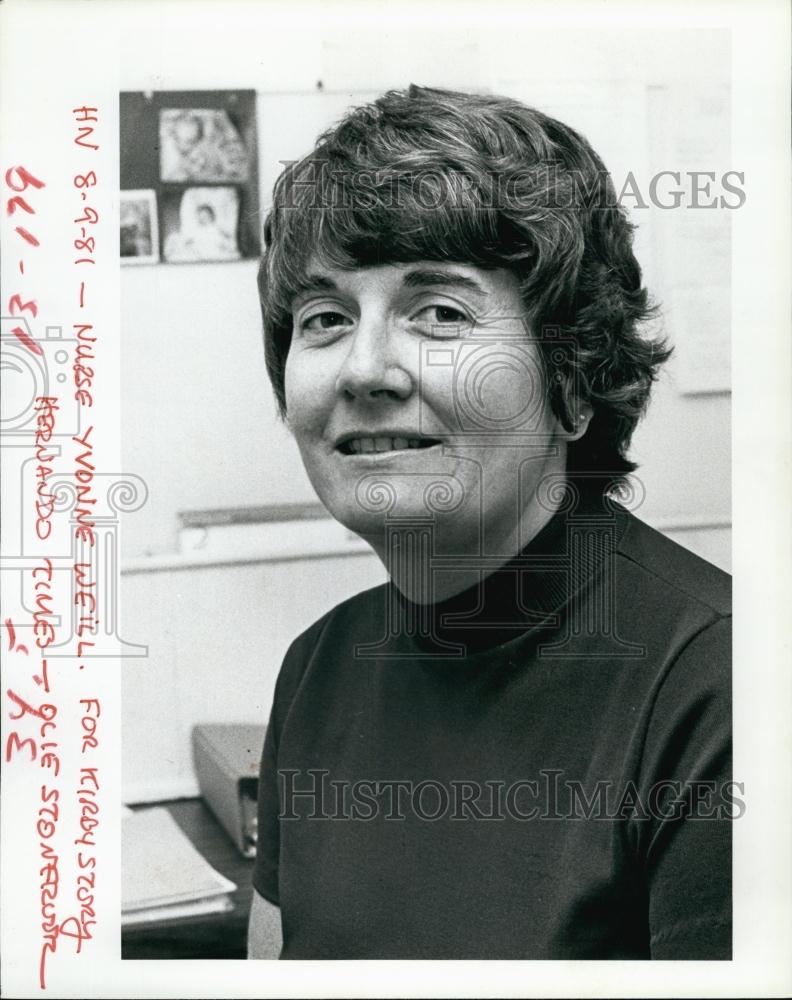 1981 Press Photo pediatric nurse Yvonne Weill - RSL62245 - Historic Images