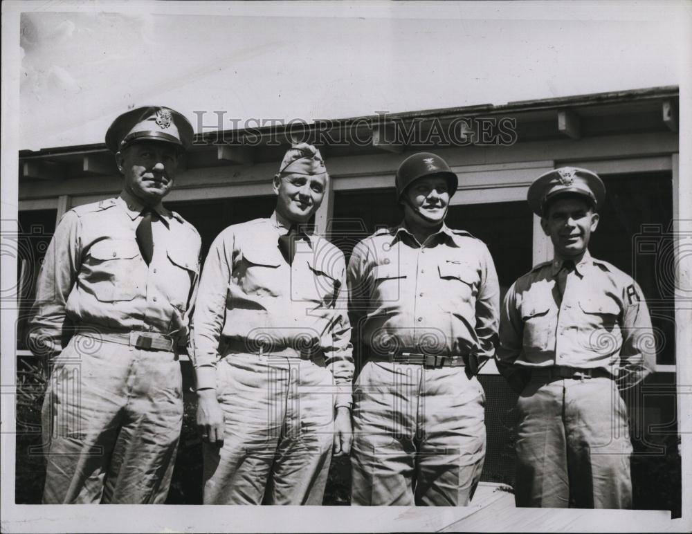 1949 Press Photo Maj Gen William Rose, Col Earl Gibson,Col Daniel Murphy - Historic Images