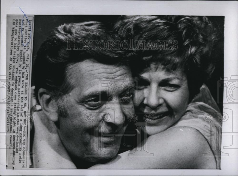 1970 Press Photo NBC commentator Chet Huntley & his wife - RSL86847 - Historic Images