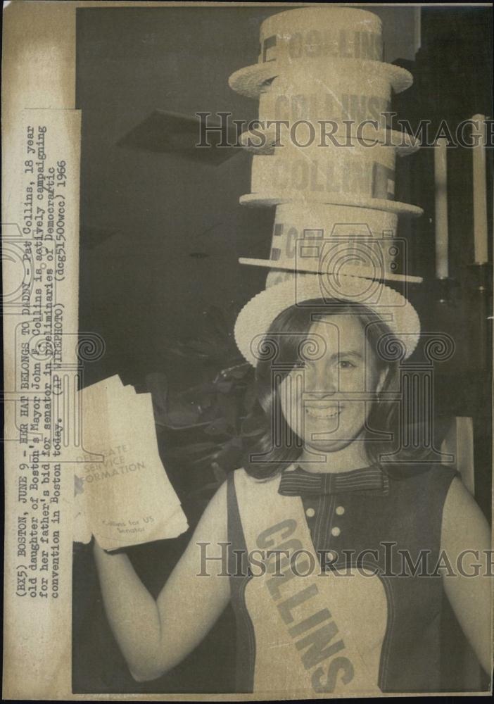 1966 Press Photo Pat Collins, Daughter of Boston Mayor - RSL02725 - Historic Images