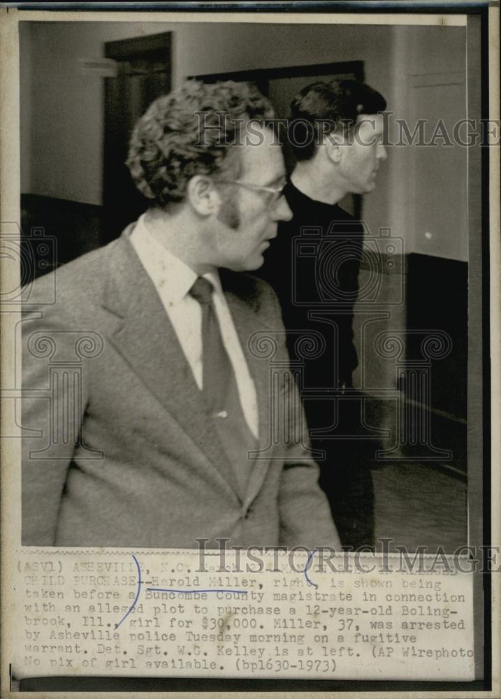 1973 Press Photo Harold Miller Arrested Buncombe County Trying To Purchase Child - Historic Images