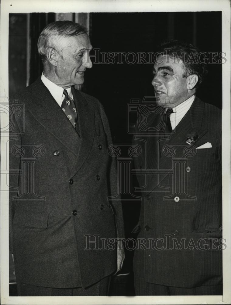 1937 Press Photo Senator William Gibbs McAdoo of Calif &amp; Rep JA Shanley - Historic Images