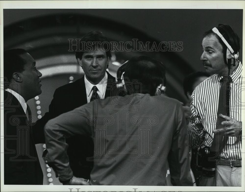 1995 Press Photo Lottery official Eric Turner Brian Tracey Bruce Goldman - Historic Images