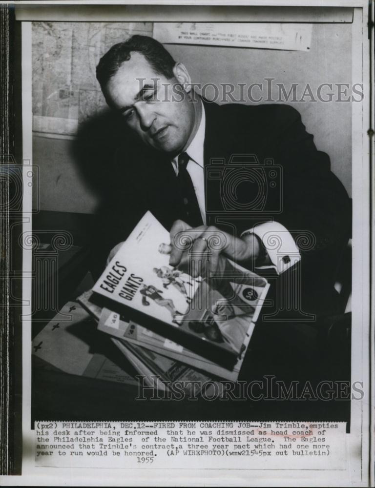 1955 Press Photo Jim Trimble head coach Philadelphia Eagles - RSL95105 - Historic Images