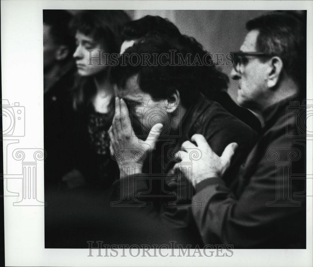 1993 Press Photo Shauna And Chad Robinson With Father At Arraignment Of Suspects - Historic Images